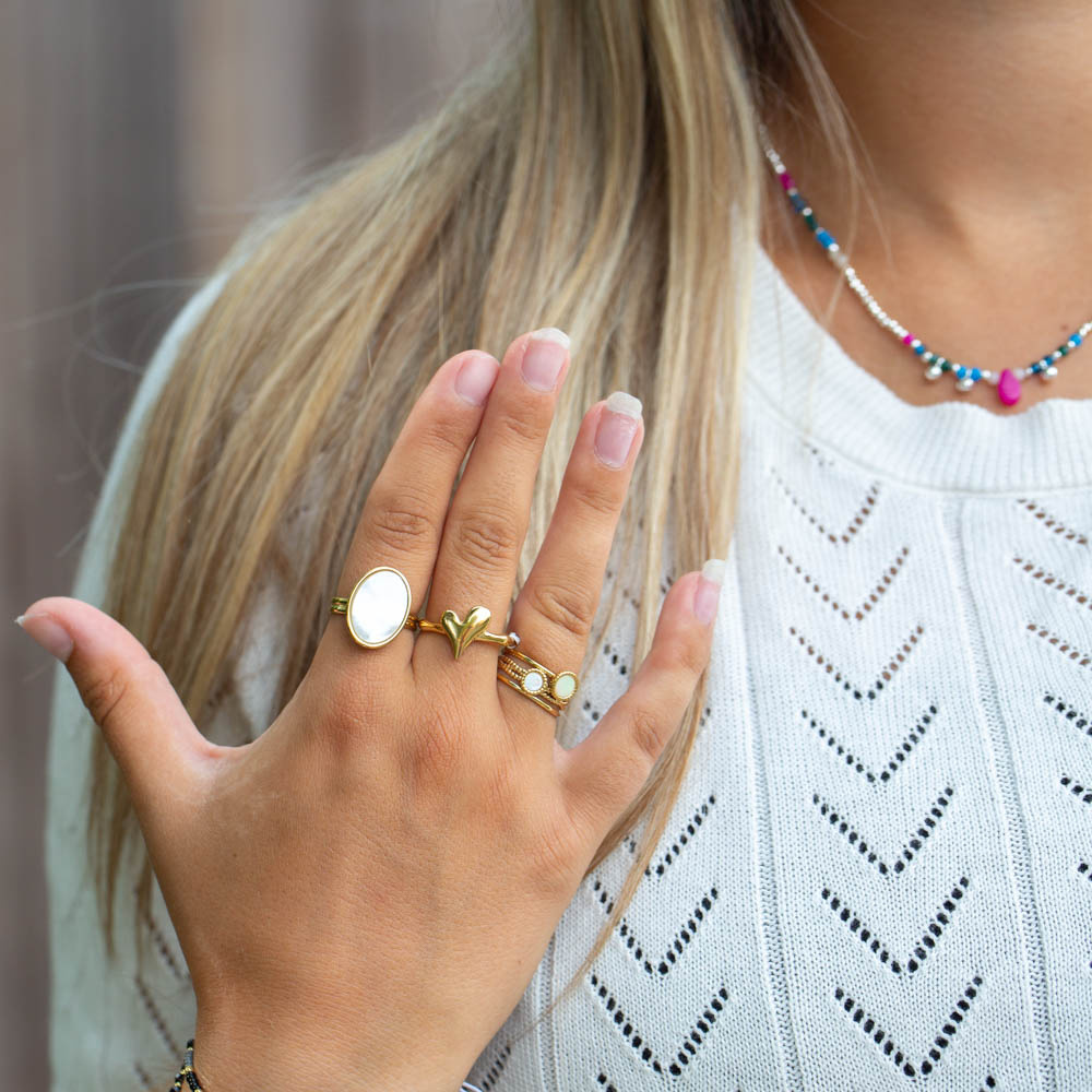 14k gouden vintage ring met cultivé parel - Goldberg 14k gouden vintage ring met cultivé parel - Goldberg