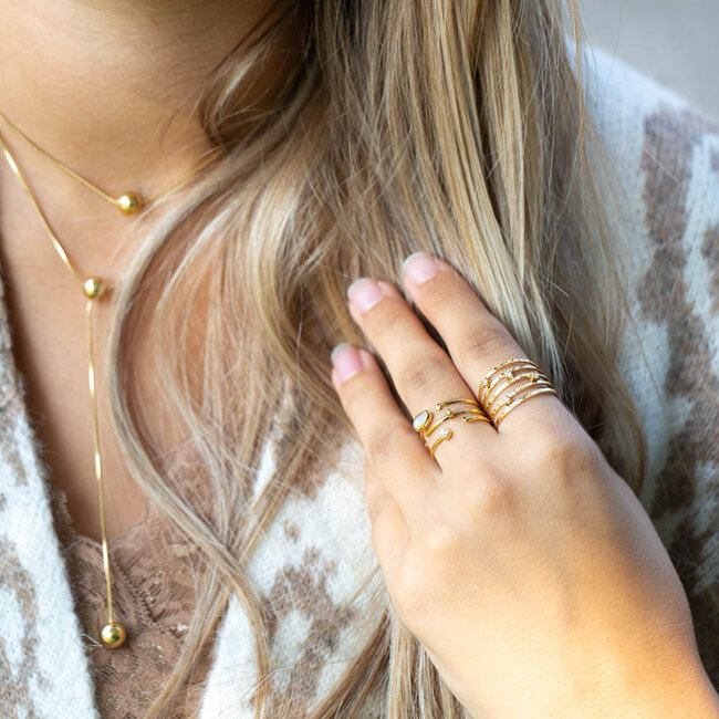 ZAG  Bijoux Unieke dubbele layer Ketting met bol