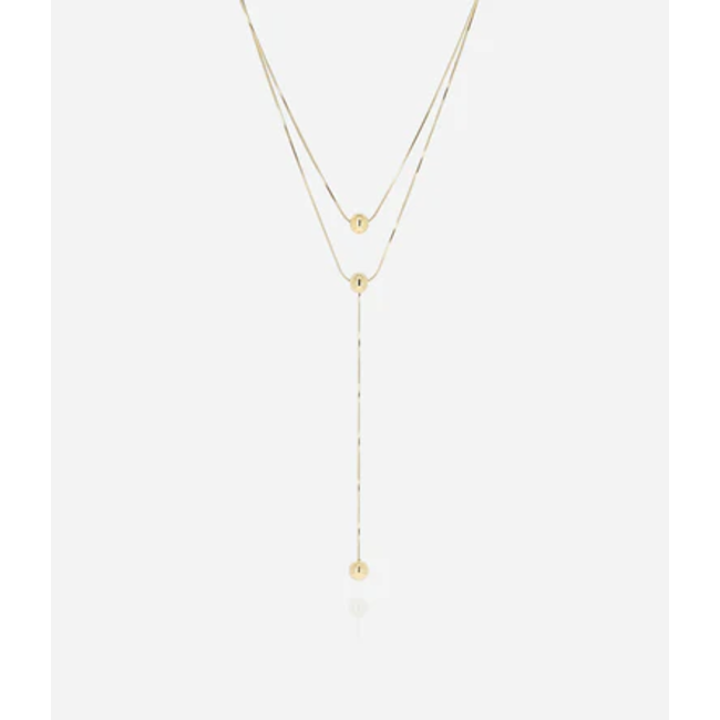 ZAG  Bijoux Unieke dubbele layer Ketting met bol