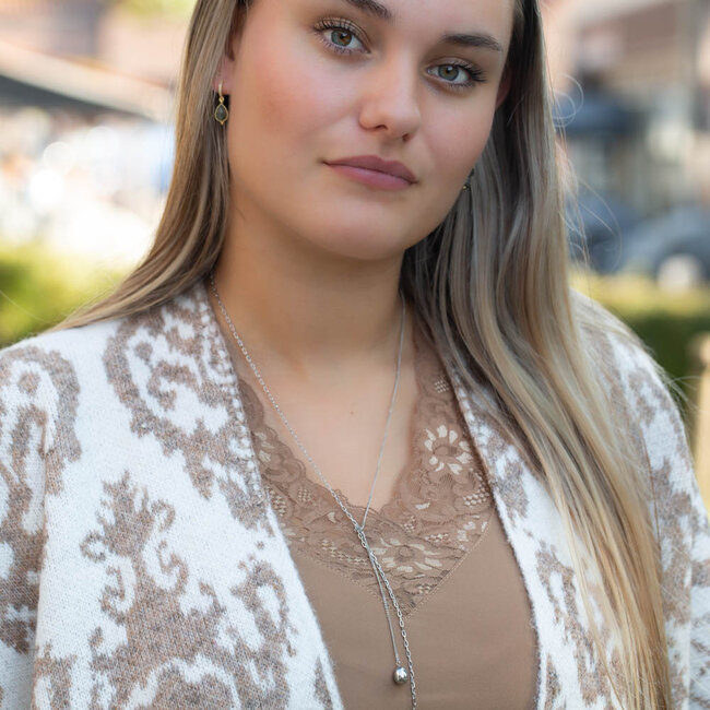 ZAG  Bijoux Fijne schakel ketting met waterdruppel teardrop