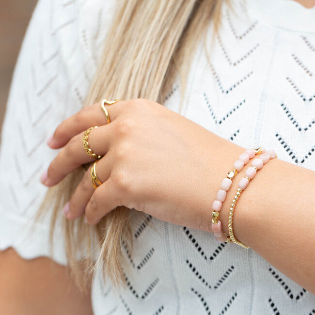 Biba Nude roze zalm armbanden