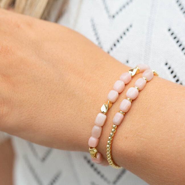 Biba Nude roze zalm armbanden