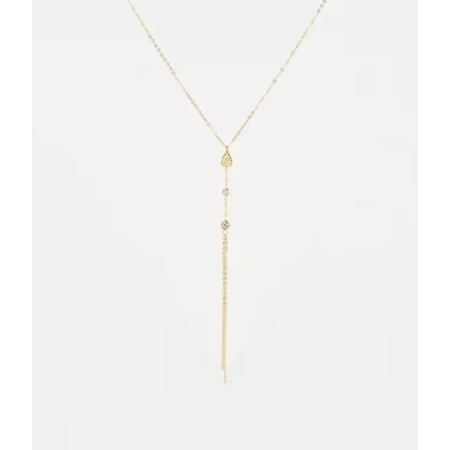 ZAG  Bijoux Unieke sprankelende subtiele Ketting  crystal druppel