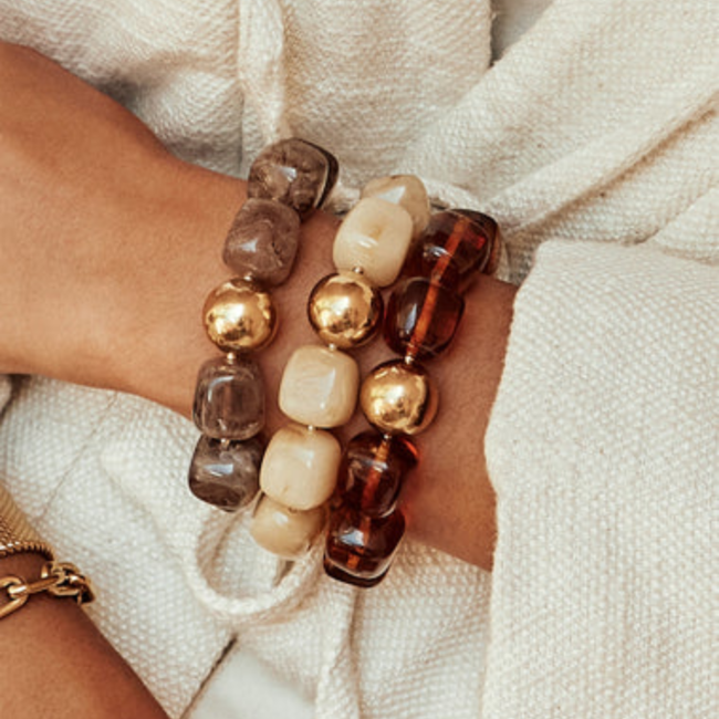 Goud chique Stijlvolle aardetinten armband