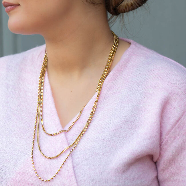 Trendy tijdloze lange SchakelKetting