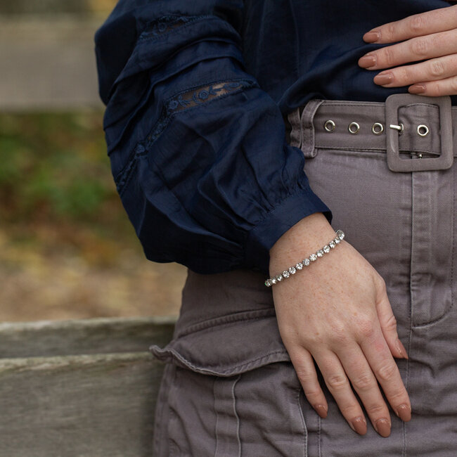 Beadle Shine like never before met deze glitter zilver armband