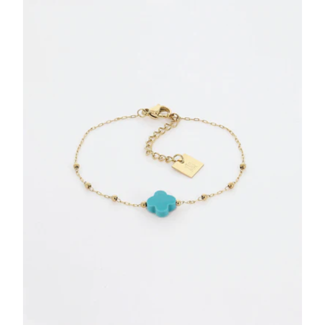 Turquoise klaver armband