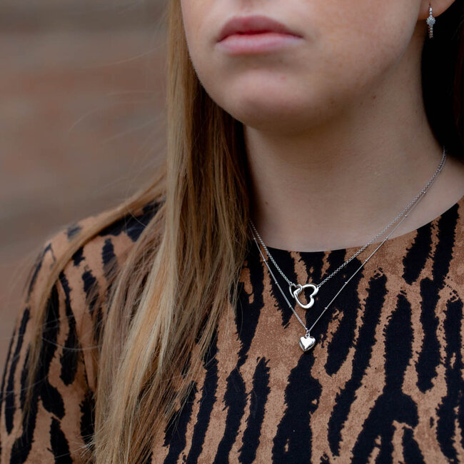 KARMA Echt zilver ketting hart