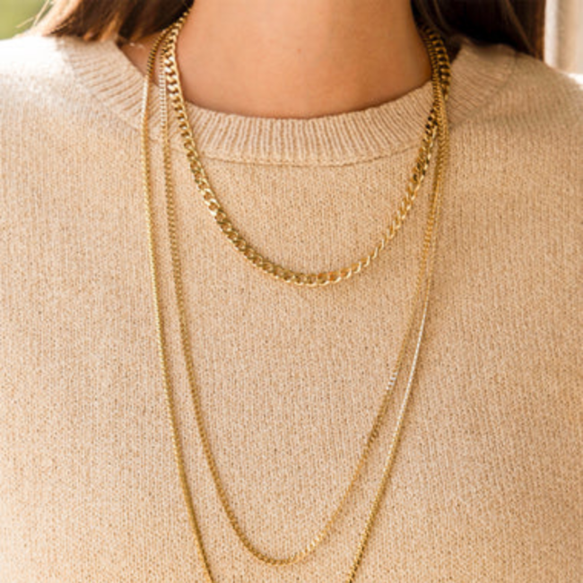 Trendy tijdloze lange SchakelKetting