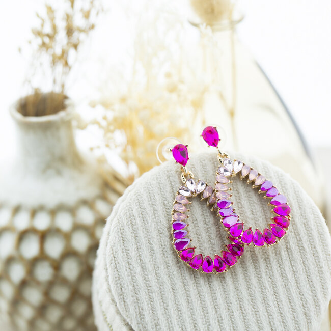 Day & Eve  Sparkle in Pink roze oorbellen