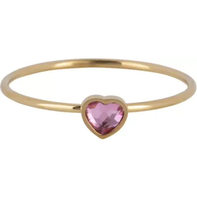 Charmins Love at first sight Hartjes ringen stainless steel