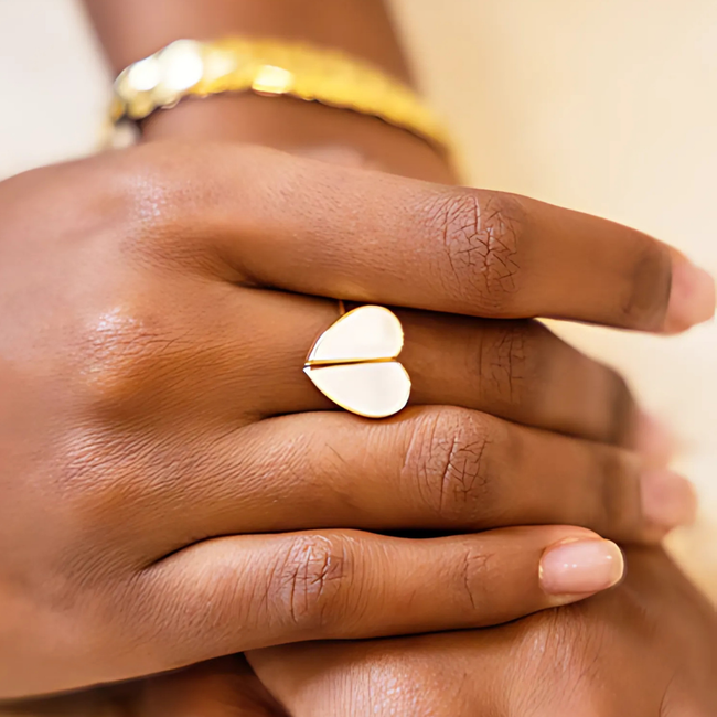 ZAG  Bijoux Parelmoer hart ring