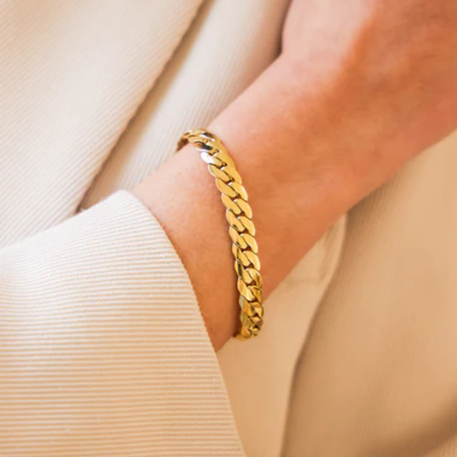 ZAG  Bijoux Tijdloze klassieke brede Schakelarmband