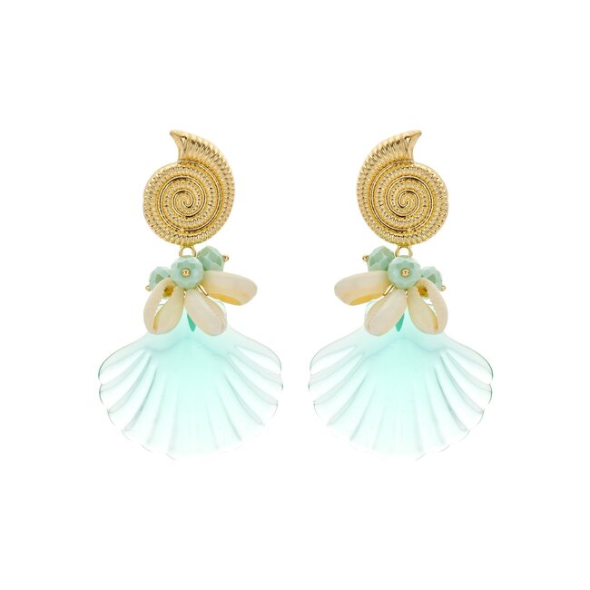 Biba Matgoud luxe oorbellen met schelpen