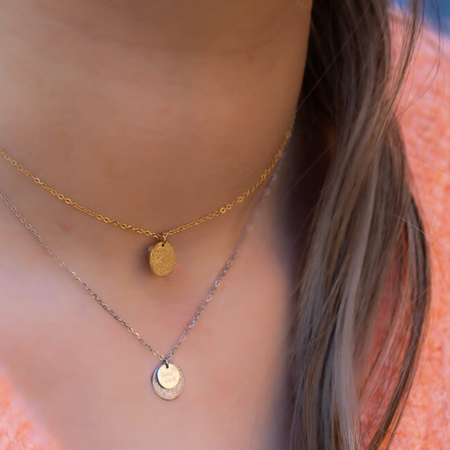 ZAG  Bijoux Mooi design ketting met Good Luck tekst quote