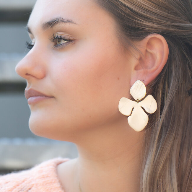 Beadle Creme grote bloem