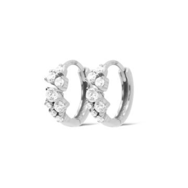 KARMA Zilver zirconia shiny oorbellen of strikjes