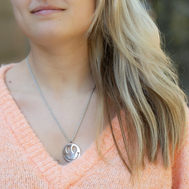 Beadle Lange ketting met grote smiley