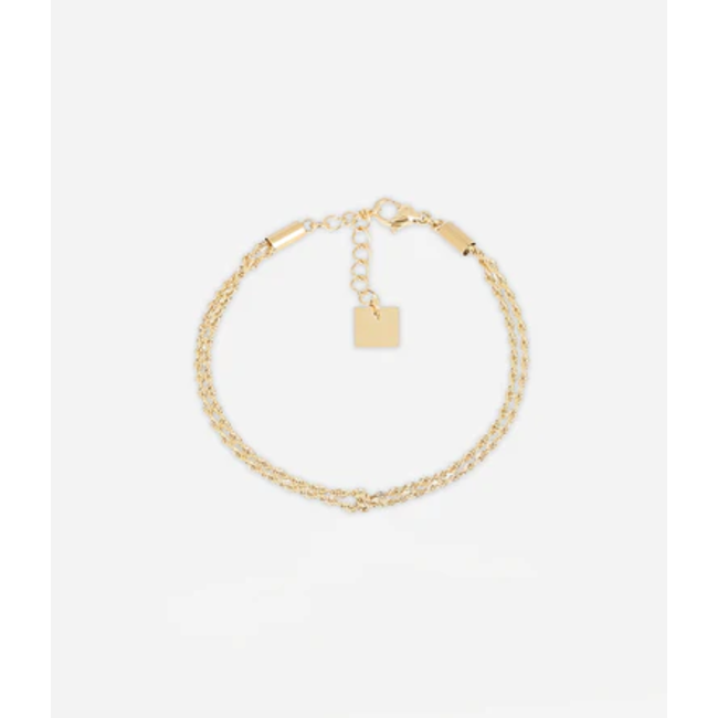 Armband met schakel en knoop verbinding
