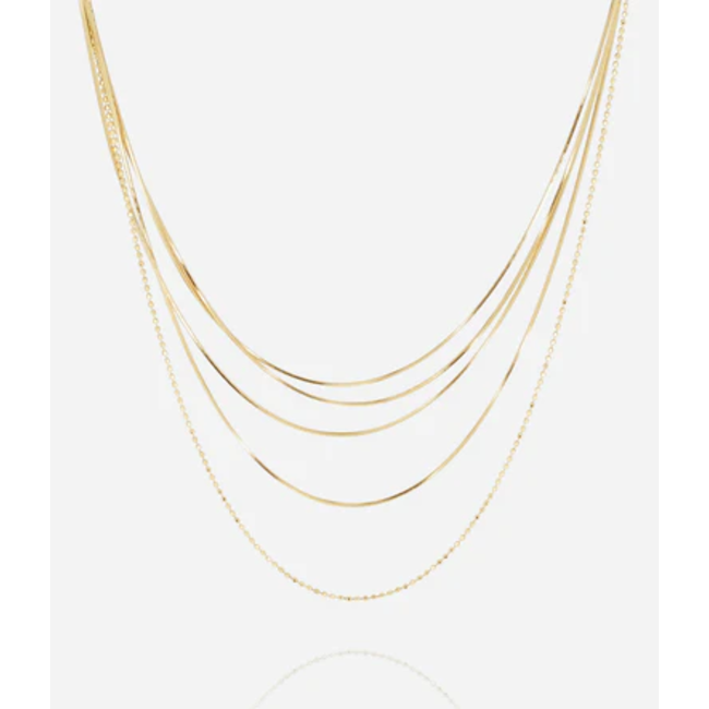 Unieke multilayer laagjes Ketting