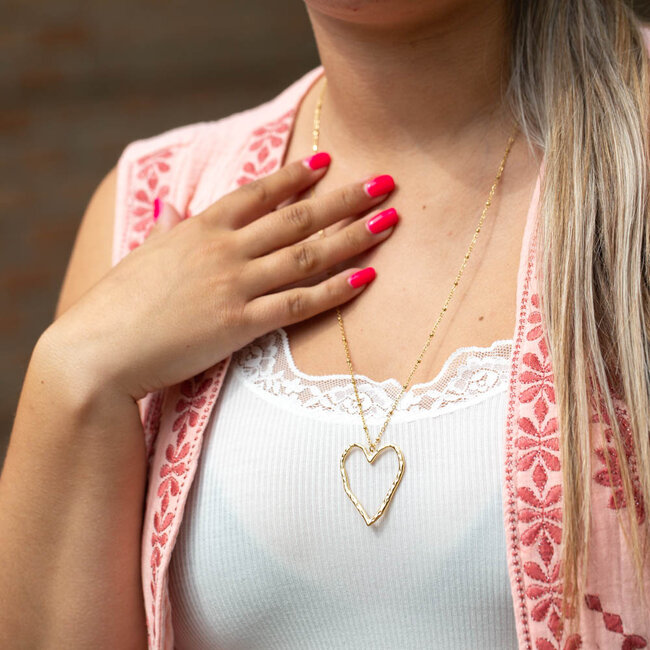 Ketting met groot open hart