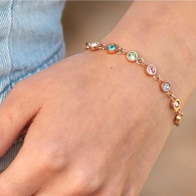 IXXXI Gekleurde steentjes armband