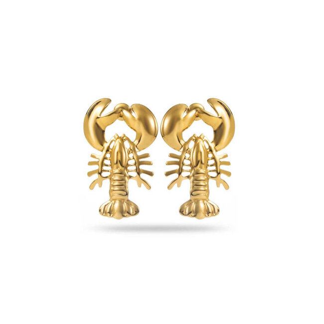 Beadle Grote kreeften gouden oorbellen