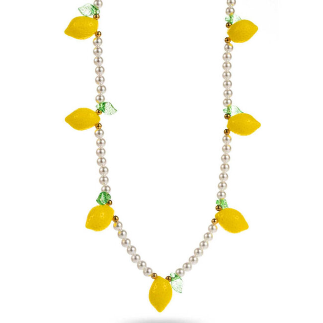 Beadle Vrolijke fruitige parels en citroen ketting
