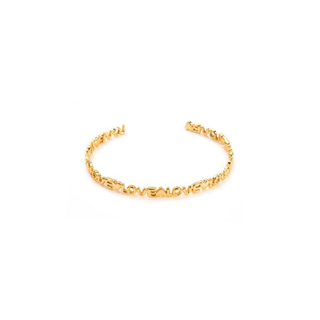 Bangle armband met tekst Love