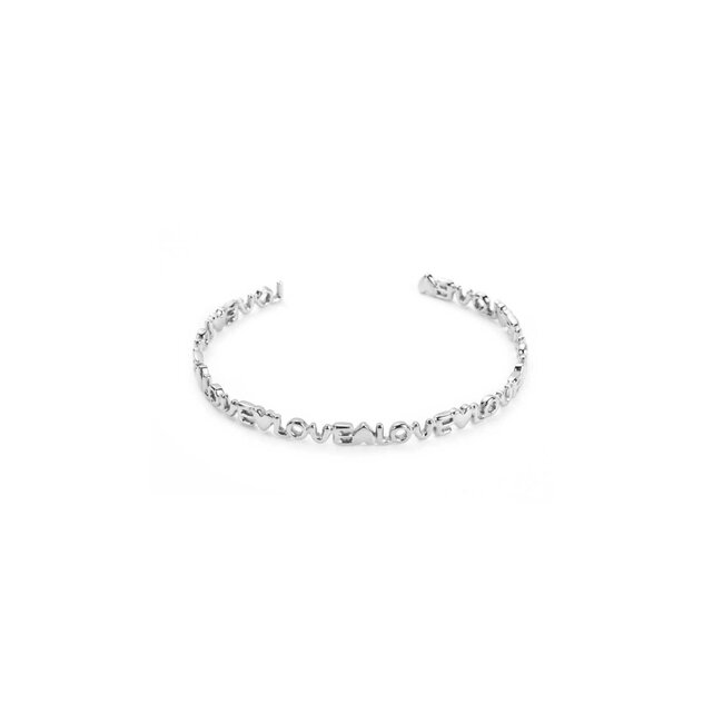 Beadle Bangle armband met tekst Love