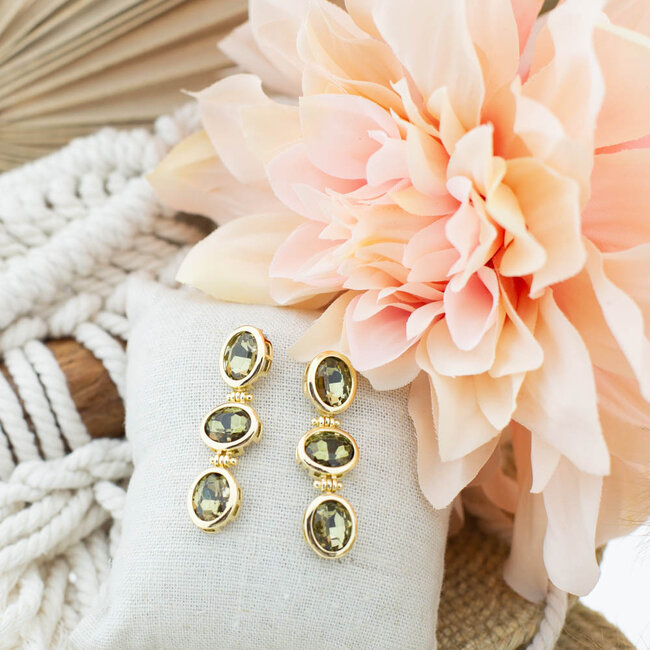 Biba Chique luxe crystal steen oorbellen