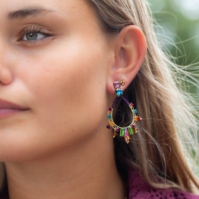 Boho chiq oorbellen in druppel