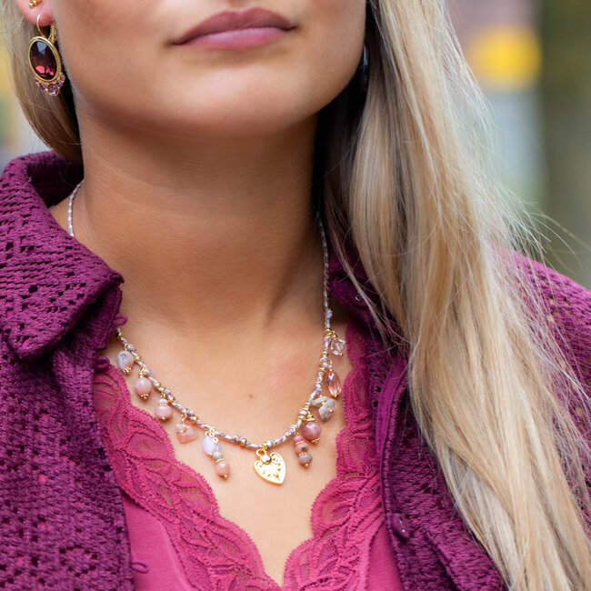 Roze bedelketting