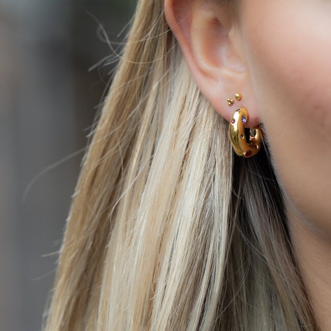 IXXXI Goud chunky oorringen
