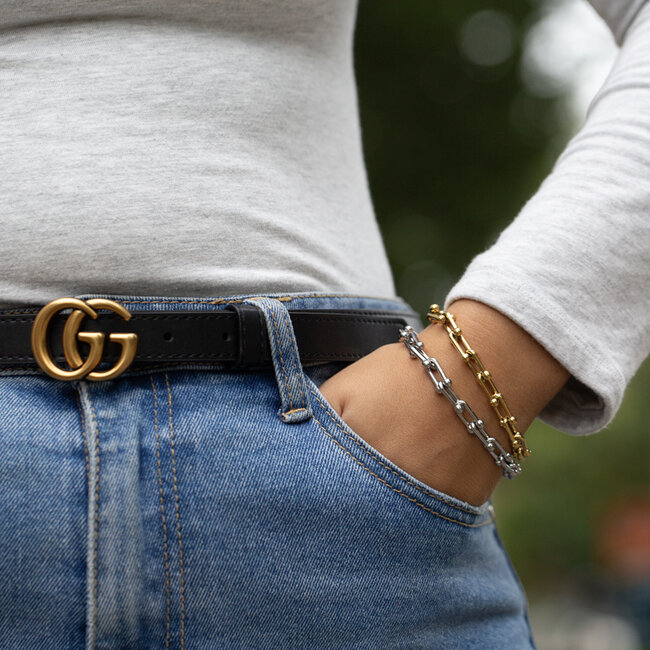 IXXXI Schakelarmband zilver of goud