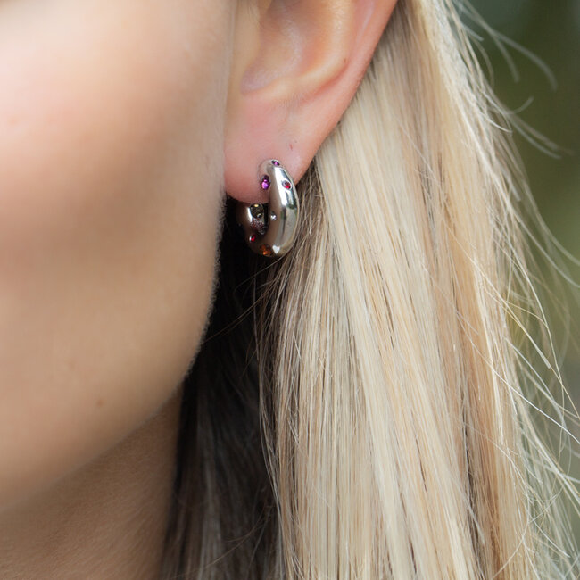 IXXXI Zilver chunky oorringen