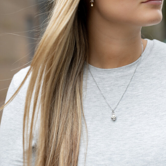 IXXXI Pearlite zilver ketting met parel