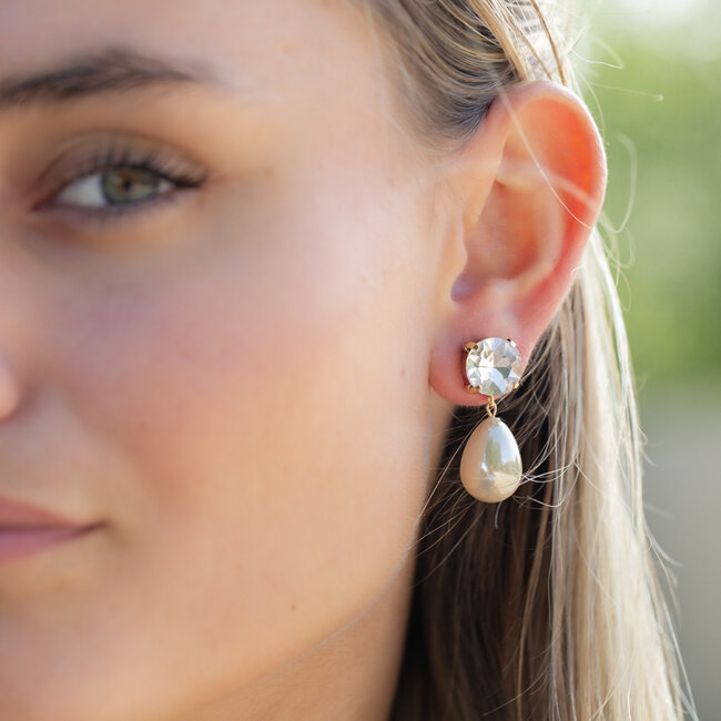 Biba Crystal dreamy druppel luxe oorbellen
