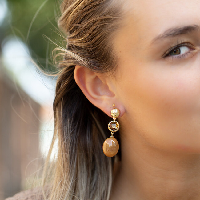 Biba Prachtige oorbellen met crystal steen