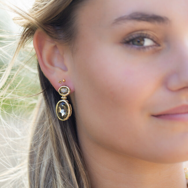 Biba Chique luxe crystal steen oorbellen