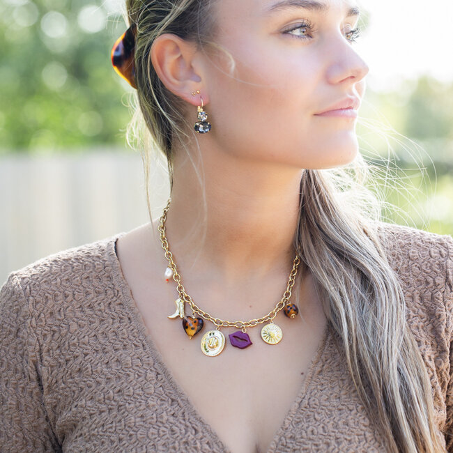 Western ketting met cowboyhoed en laars bedels