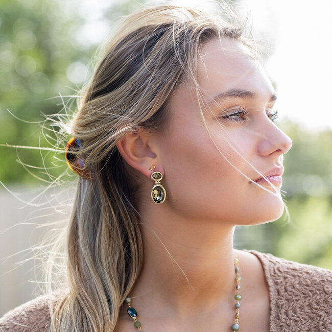 Biba Chique luxe crystal steen oorbellen