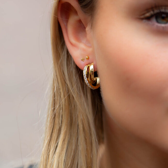 ZAG  Bijoux Goud party glitter oorbellen