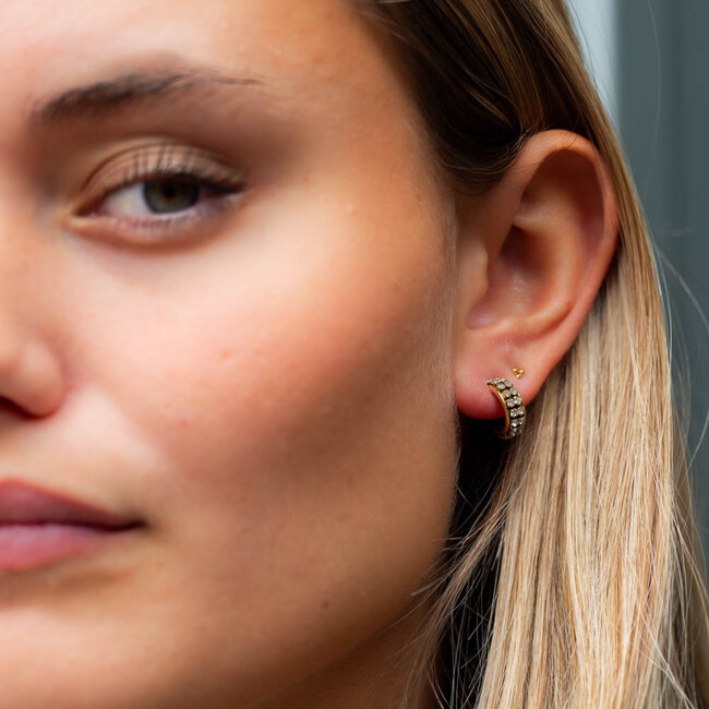 ZAG  Bijoux Goud party glitter oorbellen