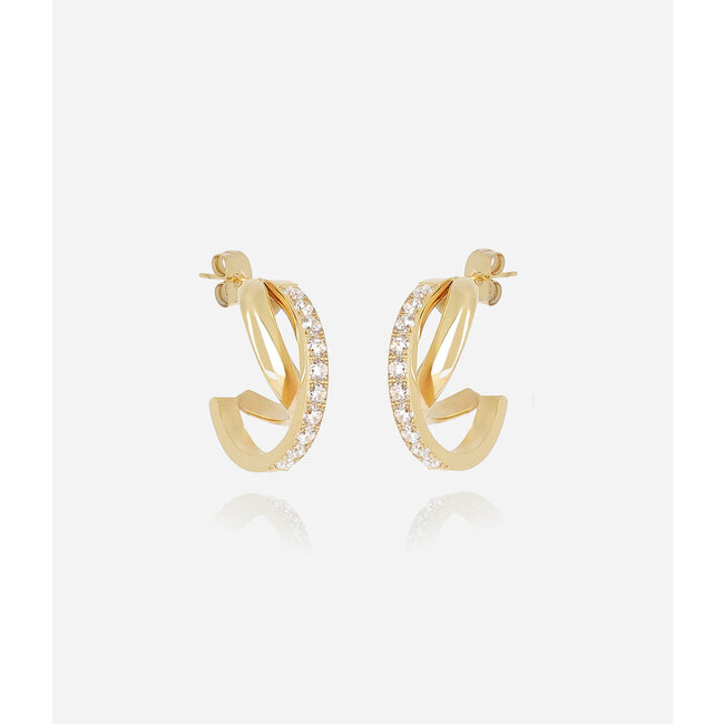 ZAG  Bijoux Goud party glitter oorbellen