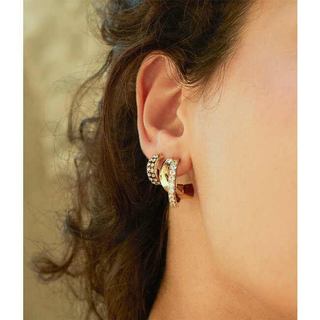 ZAG  Bijoux Goud party glitter oorbellen