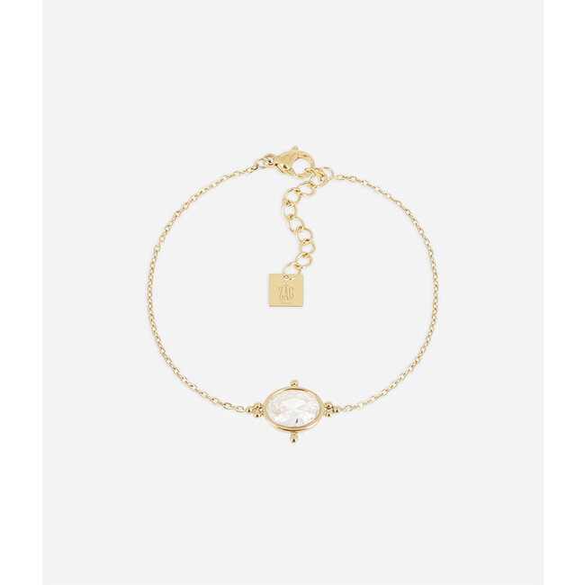 ZAG  Bijoux Subtiele sparkle gouden armband