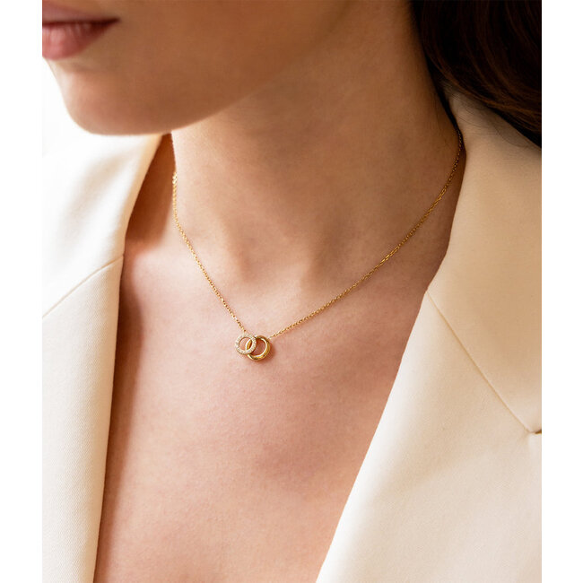 ZAG  Bijoux Goud ketting forever yours met verbinding symbool