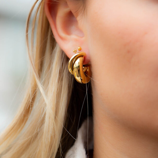 ZAG  Bijoux Chunky gouden oorbellen