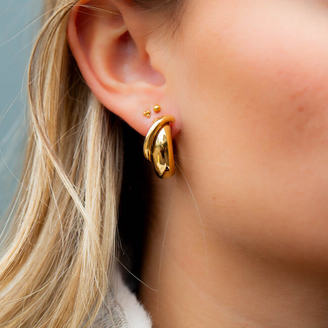 Chunky gouden oorbellen